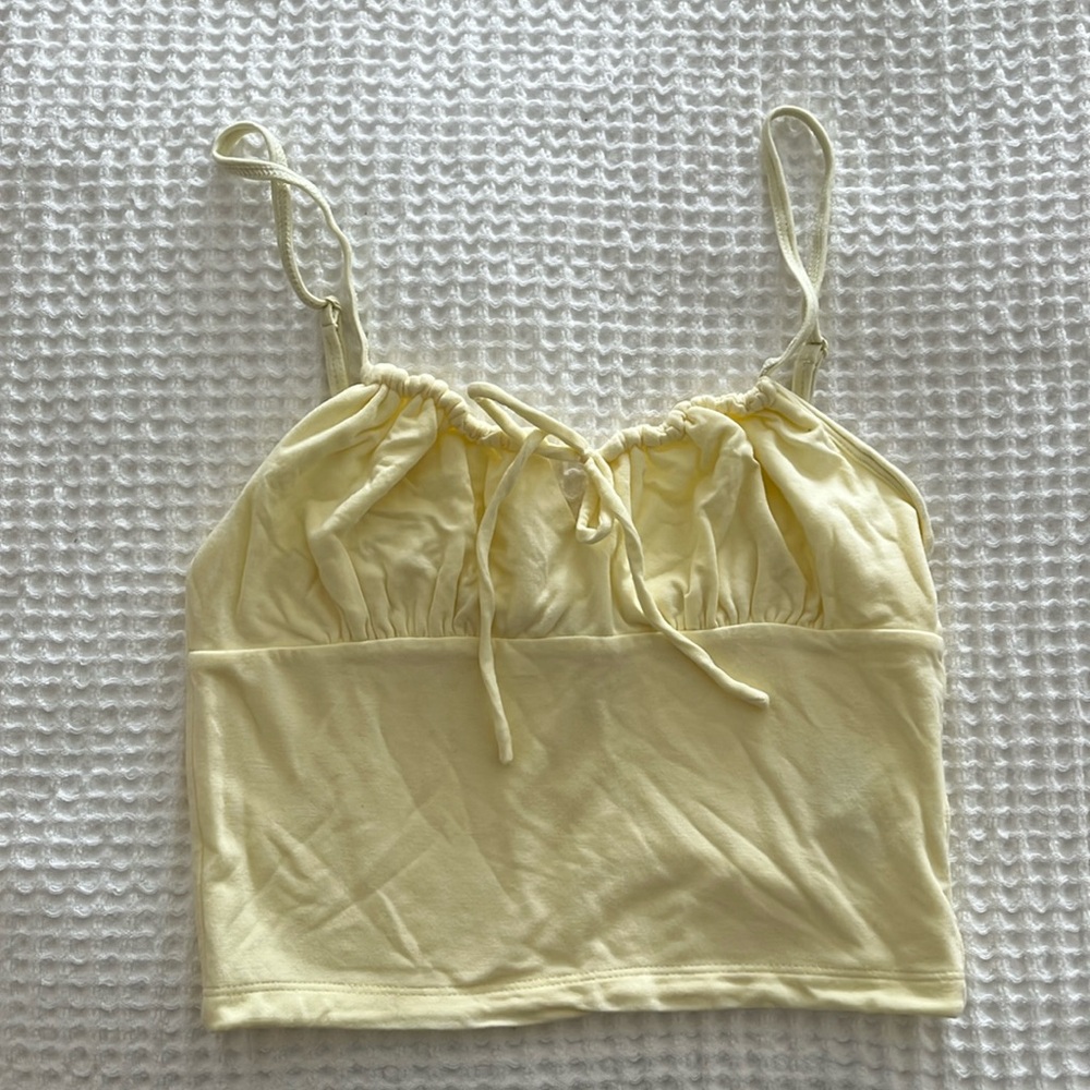 Wilfred cropped tank - tie front